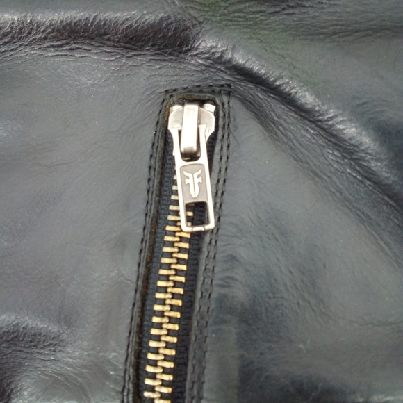 FRYE Riding Boots Leather Black Zipper Silver Ring 77215 Made in Mexico 6 B - Picture 11 of 13